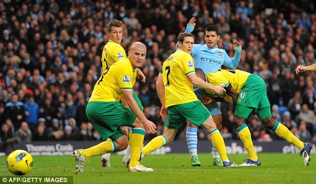 Vòng 14. City 5 Norwich 1: 5 cầu thủ Man City cùng ghi bàn, cách biệt vẫn là 5 điểm.